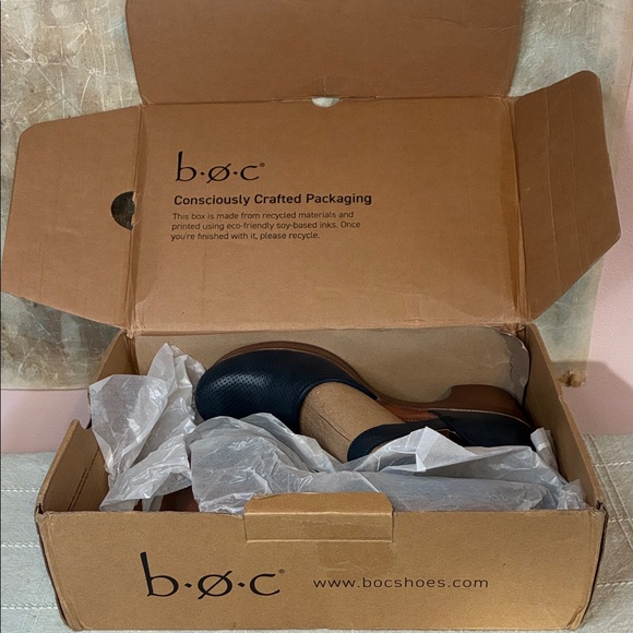 b.o.c. Navy and Brown Leather Slip-On Shoes - Picture 7 of 8